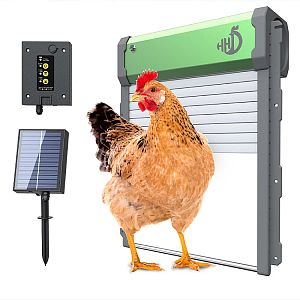 Automatické roletové dvierka ku kurníku HHD-0865 – solárne, 4 prevádzkové režimy