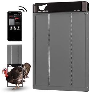 Automatické XXL dvierka kurníka RUN-CHICKEN Giant – sivé