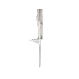 Biely plastový stĺpik pre elektrický ohradník, dĺžka 105 cm, hrot