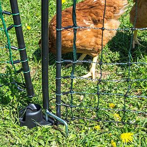 Branka k síti pro elektrický ohradník, výška 110 cm, šířka 125 cm, dvojitý hrot