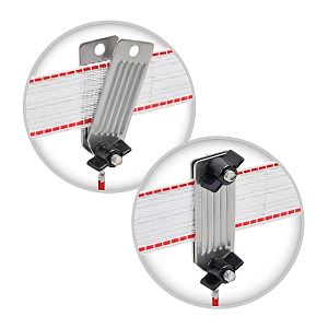 Červený spojovací kábel na pásky pre elektrické ohradníky - 80 cm - pre pásky do 40 cm