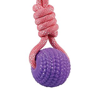 Hračka pre psov s balónikom z TPR, 33 cm, ružová / fialová