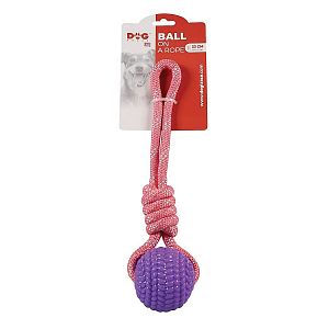 Hračka pre psov s balónikom z TPR, 33 cm, ružová / fialová