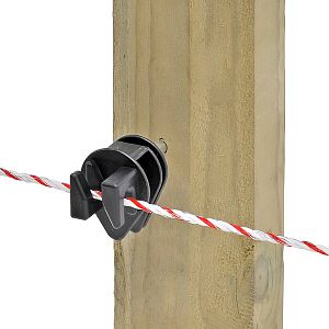 Izolátor lana so skrutkou pre elektrický ohradník pre laná do 7 mm - 10 ks