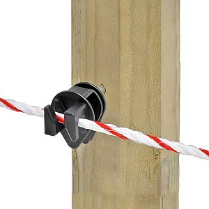Izolátor lana so skrutkou pre elektrický ohradník pre laná do 7 mm - 10 ks