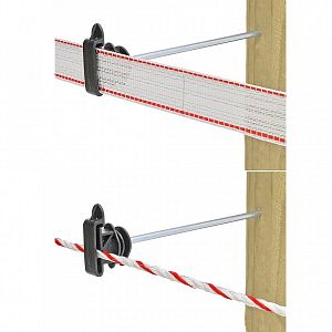 Izolátor s predĺženou skrutkou pre laná do 6 mm a pásky do 40 mm