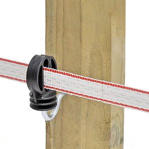 Izolátor se zahnutým vrutem 6 mm pro elektrický ohradník, pro pásky do 30 mm
