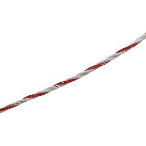 Kábel pre elektrický ohradník, 3 mm, bielo-červený - detail drôtu