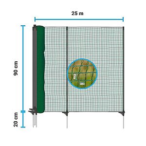 Kempingová súprava s mobilnou univerzálnou sieťou a bránkou, výška 90 cm