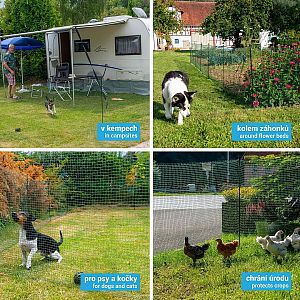 Kempingová súprava s mobilnou univerzálnou sieťou a bránkou, výška 90 cm