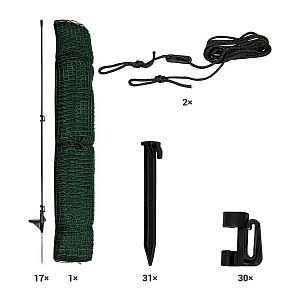 Kempingová súprava s mobilnou univerzálnou sieťou a bránkou, výška 90 cm