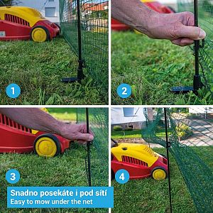 Kempingová súprava s mobilnou univerzálnou sieťou a bránkou, výška 90 cm