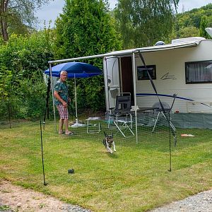 Kempingová súprava s mobilnou univerzálnou sieťou a bránkou, výška 90 cm