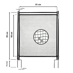 Kempingová súprava s mobilnou univerzálnou sieťou a bránkou, výška 90 cm