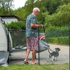 Kempingová súprava s mobilnou univerzálnou sieťou a bránkou, výška 90 cm