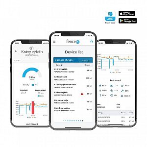Kontrolní Monitor MX10 snadno připojíte na fencee Cloud a poté ho můžete ovládat z mobilního telefonu nebo tabletu