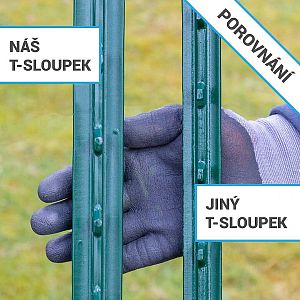 Kovový plotový T-stĺpik 182 cm