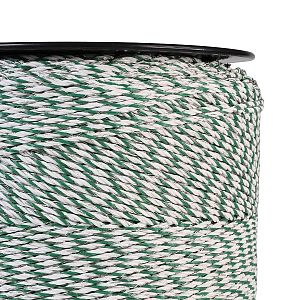 Lanko pro elektrický ohradník, průměr 3 mm, zeleno-bílé, délka 1000 m, 0,1 Ω/m