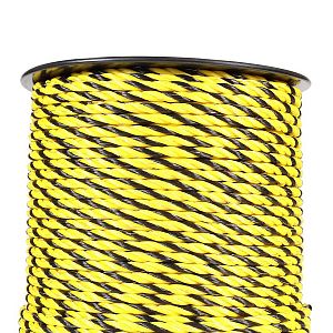 Lano elektrického ohradníka, priemer 6 mm, žlto-čierne, dĺžka 200 m