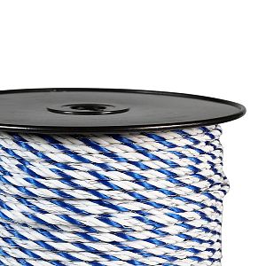 Lano pre elektrický ohradník, priemer 5 mm, modro-biele, 200 m, 0,16 Ω/m