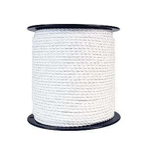 Lano pro elektrický ohradník, průměr 5 mm, bílé, délka 200 m