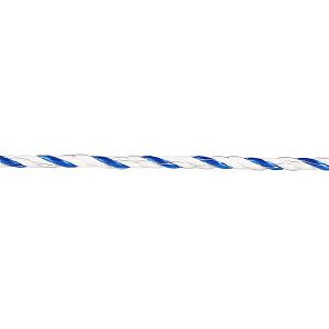 Lano pro elektrický ohradník, průměr 5 mm, modro-bílé, 200 m, 0,16 Ω/m