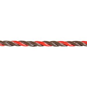 Lano pro elektrický ohradník, průměr 6,5 mm, hnědo-oranžové, 200 m