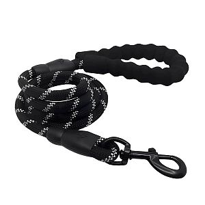 Lanové vodítko pre psov s reflexným prúžkom, dĺžka 1,2 m, šírka 12 mm