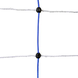 Modrá sieť na elektrický ohradník proti vlkom, výška 145 cm, dĺžka 50 m, dvojitý hrot