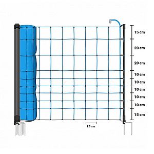 Modrá vodivá sieť STANDARD na elektrický ohradník proti vlkom, výška 120 cm