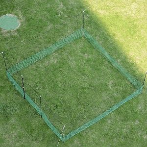 Nevodivá zelená ohradová sieť s bránou pre hydinu, dĺžka 50 m, výška 112 cm