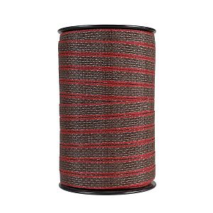 Páska na elektrický ohradník, šírka 20 mm, hnedočervená, dĺžka 200 m