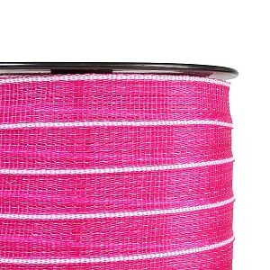 Páska na elektrický ohradník, šírka 30 mm, ružovo-biela, dĺžka 200 m