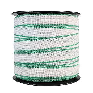 Páska na elektrický ohradník, šírka 40 mm, zeleno-biela, dĺžka 200 m