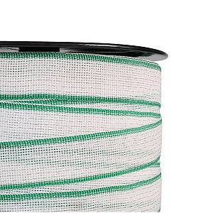 Páska na elektrický ohradník, šírka 40 mm, zeleno-biela, dĺžka 200 m