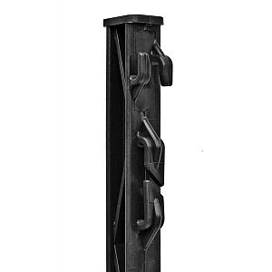 Plastový stĺpik pre elektrický ohradník, dĺžka 105 cm, 8 očiek, čierny