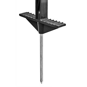 Plastový stĺpik pre elektrický ohradník, dĺžka 105 cm, 8 očiek, čierny