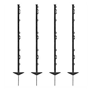 Plastový stĺpik pre elektrický ohradník, dĺžka 105 cm, 8 očiek, čierny