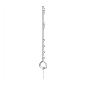Plastový stĺpik pre elektrický ohradník, dĺžka 115 cm, 10 očiek, biely