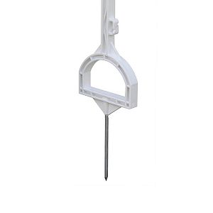 Plastový stĺpik pre elektrický ohradník, dĺžka 115 cm, 10 očiek, biely