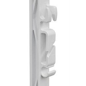 Plastový stĺpik pre elektrický ohradník, dĺžka 115 cm, 10 očiek, biely
