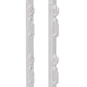 Plastový stĺpik pre elektrický ohradník, dĺžka 125 cm, 9 očiek, biely