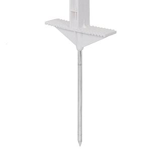 Plastový stĺpik pre elektrický ohradník, dĺžka 125 cm, 9 očiek, biely