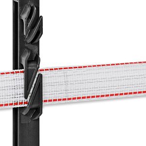 Plastový stĺpik pre elektrický ohradník, dĺžka 156 cm, 11 očiek, čierny