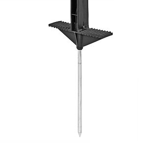 Plastový stĺpik pre elektrický ohradník, dĺžka 156 cm, 11 očiek, čierny
