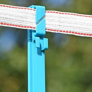 Plastový stĺpik pre elektrický ohradník, dĺžka 156 cm, 11 očiek, modrý