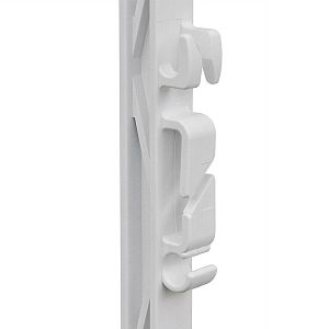 Plastový stĺpik pre elektrický ohradník, dĺžka 157 cm, 12 očiek, biely