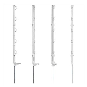 Plastový stĺpik pre elektrický ohradník, dĺžka 70 cm, 5 očiek, biely