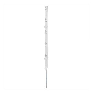 Plastový stĺpik pre elektrický ohradník, dĺžka 70 cm, 5 očiek, biely