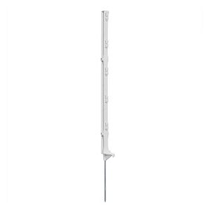 Plastový stĺpik pre elektrický ohradník, dĺžka 70 cm, 5 očiek, biely
